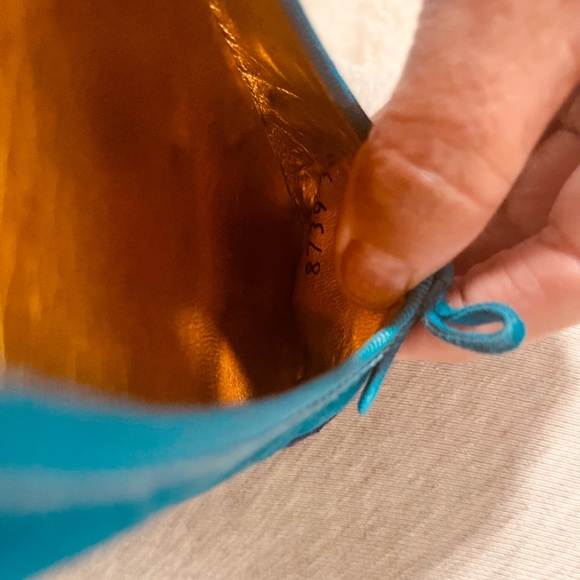 💐PRADA VERO CUOIO SUEDE RARE TEAL/ ROYAL BALLERINA 🩰 - Picture 5 of 6